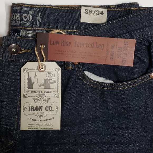Iron Co. Low rise slim straight jeans NWT! - Picture 2 of 4